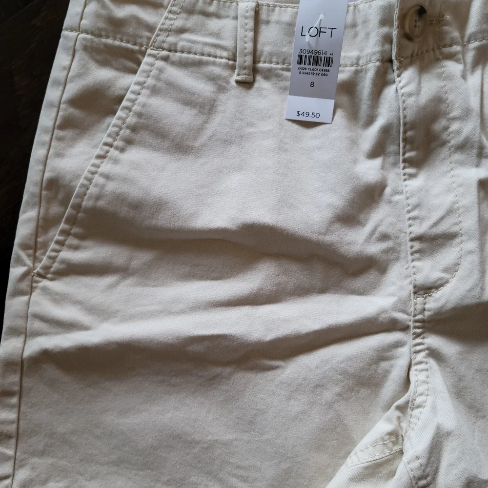 LOFT Washed Twill Shorts - Picture 2 of 4
